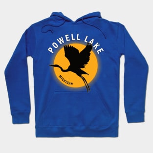 Powell Lake in Michigan Heron Sunrise Hoodie